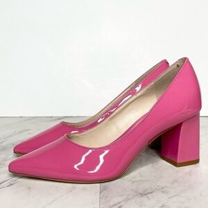 Marc Fisher Zala Pink Patent Leather Pointy Toe Pump 5 1/2 M